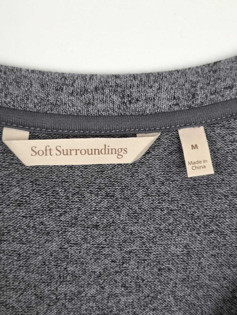 Soft Surroundings Easy Living Cozy Lounge Heather Gray Drawstring Dress Size M - Picture 6 of 9